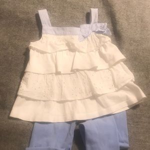 Blue and white Janie & Jack summer outfit
